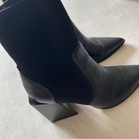 Steve Madden Black Heeled Boots - Picture 5 of 8